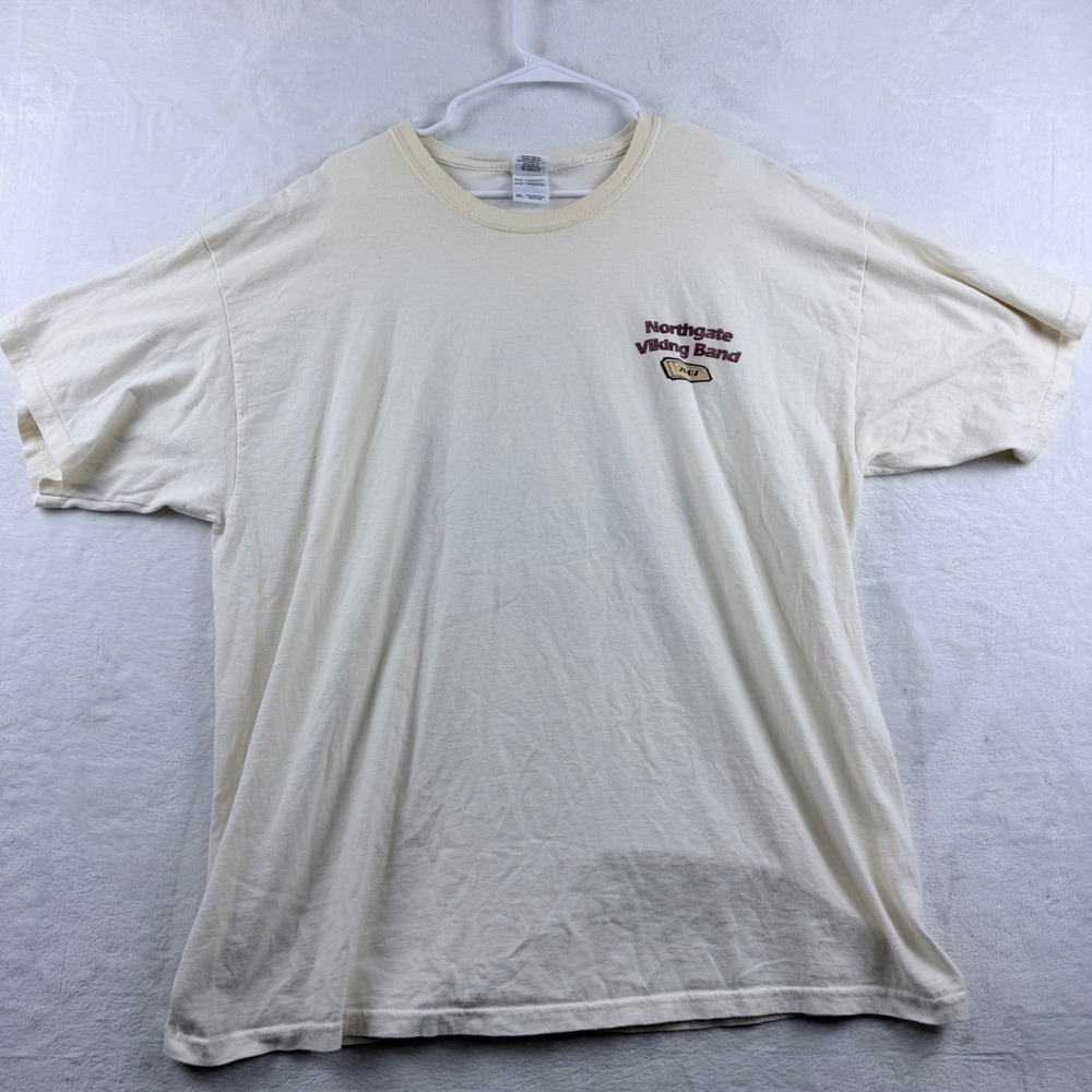 Gildan‎ T-Shirt Northgate Viking Band 2007 Graphic Cream 2XL